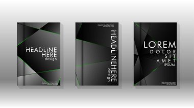 Arka plan kapağı tasarımı lüks çokgen desenler.yeşil üçgen çizgi