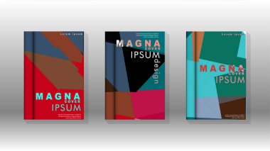 Soyut kitap kapağı düzeninin arka planı. Broşürler, dergiler, vektör şablonları vb. için. Modern tasarımlar Eps 10'da geometrik desenler oluşturur