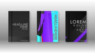 Geometrik tasarım arka planlı kapak kitabı.