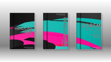 Geometrik tasarım arka planlı kapak kitabı