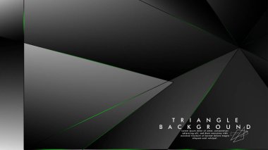 Soyut Arka Plan Geometrik Lüks çokgen desenleri ve Yeşil üçgen çizgileri ile