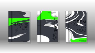 Arka kapak sıvı elemanları ile. Tasarım kavramı kitap. Fütüristik iş düzeni. Dijital poster şablonu. Tasarlamak vektör - eps10