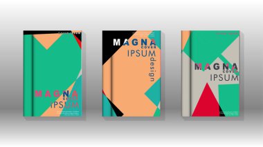 Soyut kitap kapağı düzeninin arka planı. Broşürler, dergiler, vektör şablonları vb. için. Modern tasarımlar Eps 10'da geometrik desenler oluşturur