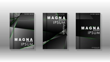 Arka plan kapağı tasarımı lüks çokgen desenler.yeşil üçgen çizgi