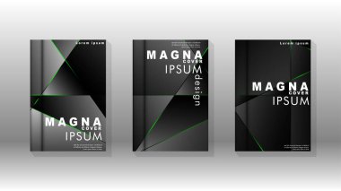 Arka plan kapağı tasarımı lüks çokgen desenler.yeşil üçgen çizgi