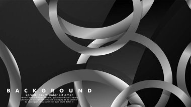 Lüks parlak gri daireler ile soyut metal vektör arka plan