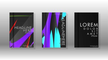 Geometrik tasarım arka planlı kapak kitabı.