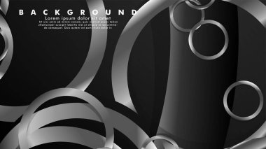 Lüks parlak gri daireler ile soyut metal vektör arka plan