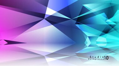 Vektör stüdyo arka plan. renkli degradeler ve arka plan aynaları ile soyut üçgenler.