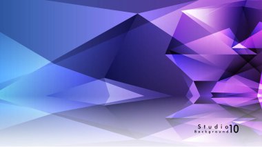 Vektör stüdyo arka plan. renkli degradeler ve arka plan aynaları ile soyut üçgenler.