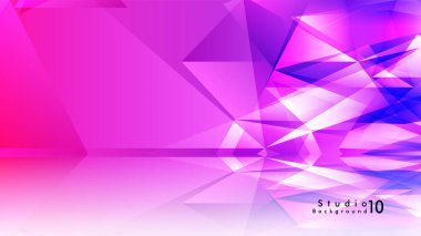 Vektör stüdyo arka plan. renkli degradeler ve arka plan aynaları ile soyut üçgenler.