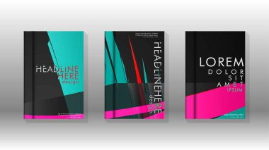 Geometrik tasarım arka planlı kapak kitabı