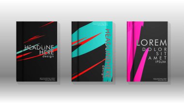 Geometrik tasarım arka planlı kapak kitabı