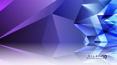 Vektör stüdyo arka plan. renkli degradeler ve arka plan aynaları ile soyut üçgenler.