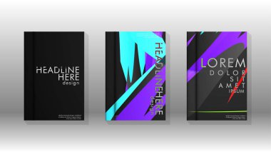 Geometrik tasarım arka planlı kapak kitabı.