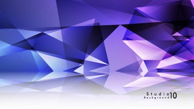 Vektör stüdyo arka plan. renkli degradeler ve arka plan aynaları ile soyut üçgenler.