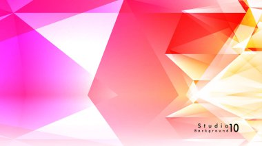 Vektör stüdyo arka plan. renkli degradeler ve arka plan aynaları ile soyut üçgenler.