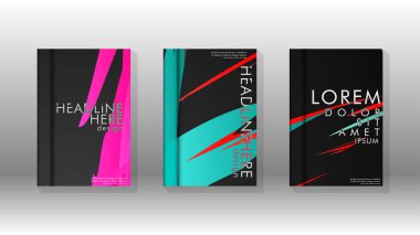 Geometrik tasarım arka planlı kapak kitabı