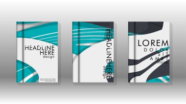 Arka kapak sıvı elemanları ile. Tasarım kavramı kitap. Fütüristik iş düzeni. Dijital poster şablonu. Tasarlamak vektör - eps10