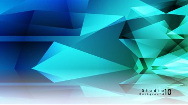 Vektör stüdyo arka plan. renkli degradeler ve arka plan aynaları ile soyut üçgenler.