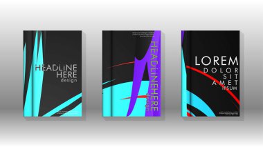 Geometrik tasarım arka planlı kapak kitabı.