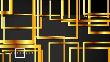 Vektör Modern Soyut Kareler Arka Planlar . siyah ve altın renk degradesi ile. eps 10 şablonu