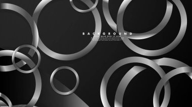 Lüks parlak gri daireler ile soyut metal vektör arka plan