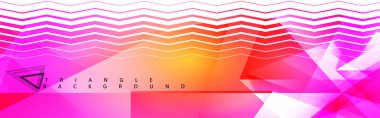 Renkli degradeli soyut vektör üçgeni arka planı.