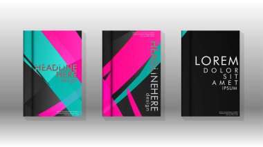 Geometrik tasarım arka planlı kapak kitabı