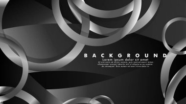 Lüks parlak gri daireler ile soyut metal vektör arka plan