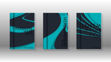 Arka kapak sıvı elemanları ile. Tasarım kavramı kitap. Fütüristik iş düzeni. Dijital poster şablonu. Tasarlamak vektör - eps10