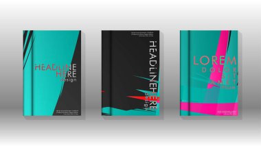 Geometrik tasarım arka planlı kapak kitabı