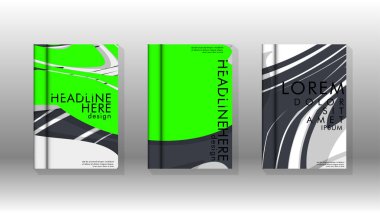 Arka kapak sıvı elemanları ile. Tasarım kavramı kitap. Fütüristik iş düzeni. Dijital poster şablonu. Tasarlamak vektör - eps10