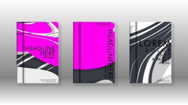 Arka kapak sıvı elemanları ile. Tasarım kavramı kitap. Fütüristik iş düzeni. Dijital poster şablonu. Tasarlamak vektör - eps10