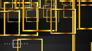 Vektör Modern Soyut Kareler Arka Planlar . siyah ve altın renk degradesi ile. eps 10 şablonu