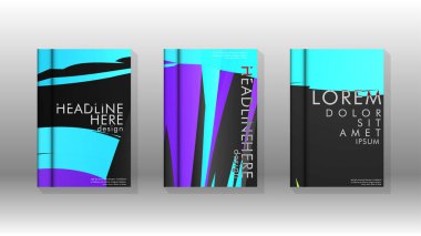 Geometrik tasarım arka planlı kapak kitabı.