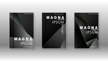 Arka plan kapağı tasarımı lüks çokgen desenler.yeşil üçgen çizgi