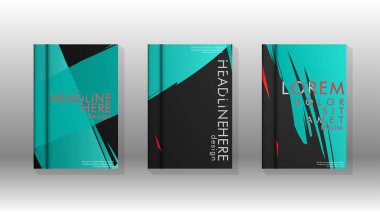 Geometrik tasarım arka planlı kapak kitabı