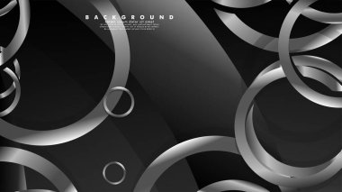 Lüks parlak gri daireler ile soyut metal vektör arka plan