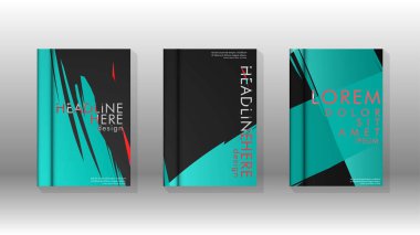 Geometrik tasarım arka planlı kapak kitabı