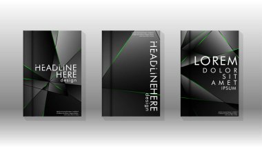 Arka plan kapağı tasarımı lüks çokgen desenler.yeşil üçgen çizgi