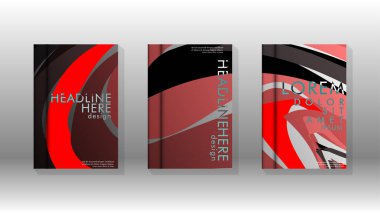 Dalga elemanları ile soyut kapak. kitap tasarım konsepti. Fütüristik iş düzeni.