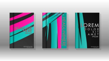 Geometrik tasarım arka planlı kapak kitabı