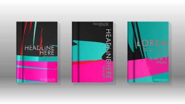 Geometrik tasarım arka planlı kapak kitabı