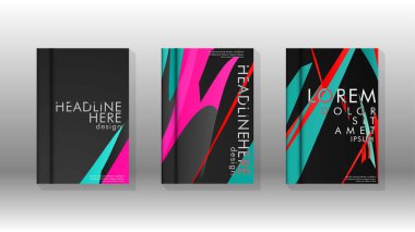 Geometrik tasarım arka planlı kapak kitabı