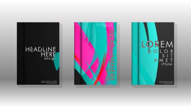 Geometrik tasarım arka planlı kapak kitabı