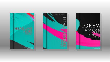 Geometrik tasarım arka planlı kapak kitabı