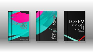 Geometrik tasarım arka planlı kapak kitabı