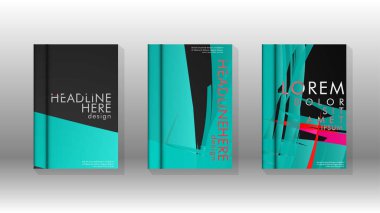 Geometrik tasarım arka planlı kapak kitabı