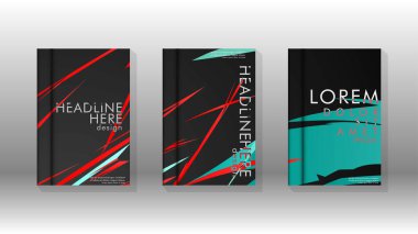 Geometrik tasarım arka planlı kapak kitabı